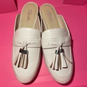 Paprika Pink Tassle Mules